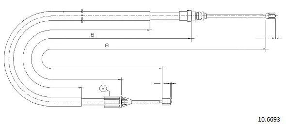 Cable Pull, parking brake (10.6693)
