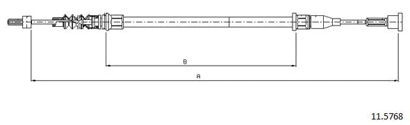 Cable Pull, parking brake (11.5768)