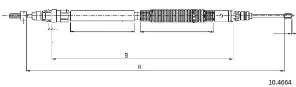 Cable Pull, parking brake (10.4664)