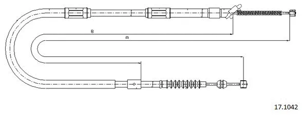 Cable Pull, parking brake (17.1042)