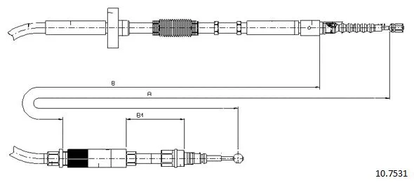 Cable Pull, parking brake (10.7531)