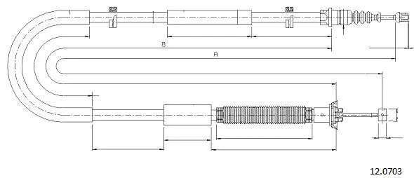 Cable Pull, parking brake (12.0703)