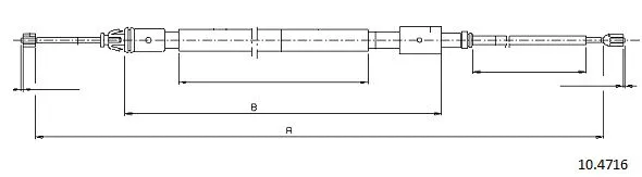 Cable Pull, parking brake (10.4716)