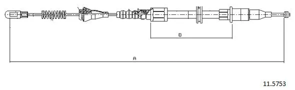 Cable Pull, parking brake (11.5753)