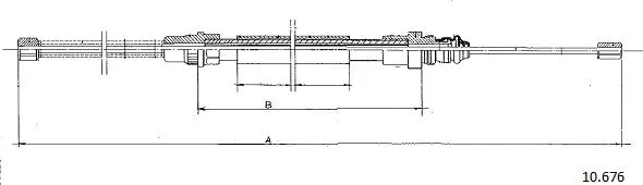 Cable Pull, parking brake (10.676)