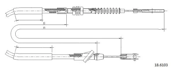 Cable Pull, clutch control (18.6103)