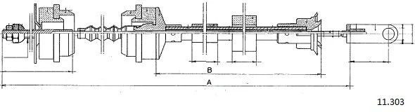 Cable Pull, clutch control (11.303)