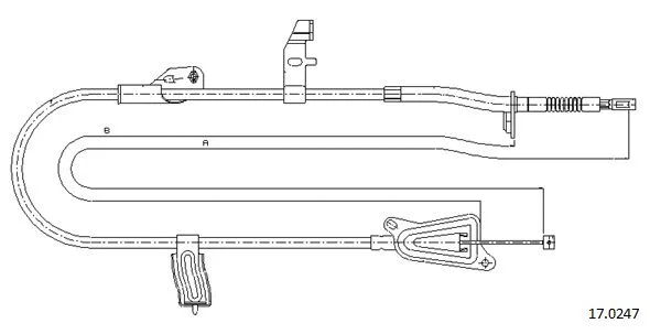 Cable Pull, parking brake (17.0247)