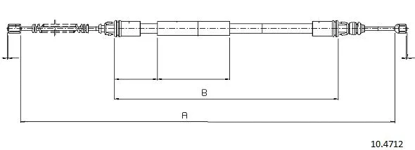 Cable Pull, parking brake (10.4712)