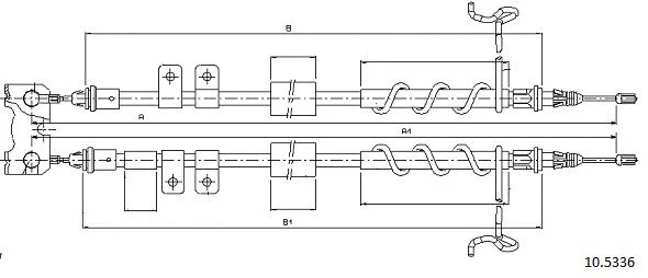 Cable Pull, parking brake (10.5336)