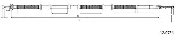 Cable Pull, parking brake (12.0734)