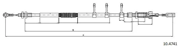 Cable Pull, parking brake (10.4741)
