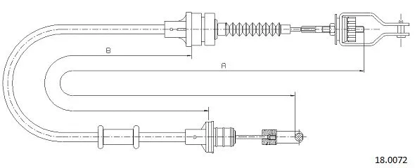 Cable Pull, clutch control (18.0072)