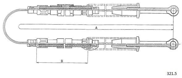 Cable Pull, parking brake (321.5)