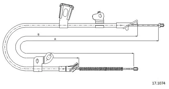 Cable Pull, parking brake (17.1074)