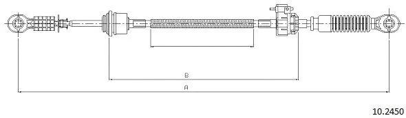 Cable Pull, clutch control (10.2450)