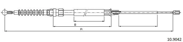 Cable Pull, parking brake (10.9042)