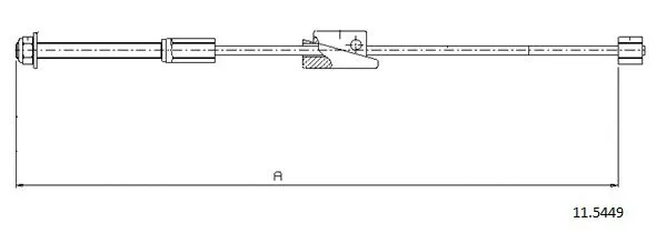 Cable Pull, parking brake (11.5449)