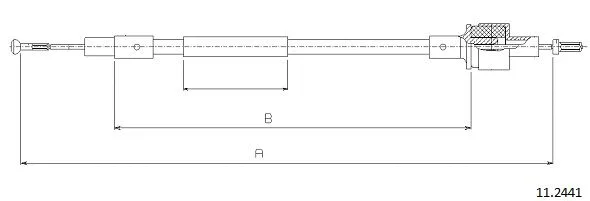 Cable Pull, clutch control (11.2441)