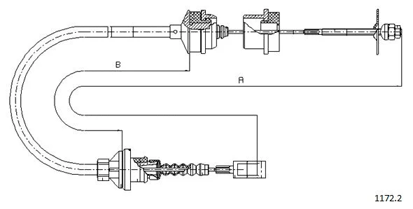 Cable Pull, clutch control (1172.2)