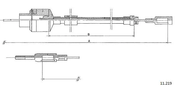 Cable Pull, clutch control (11.219)