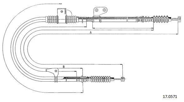 Cable Pull, parking brake (17.0571)