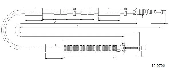 Cable Pull, parking brake (12.0706)