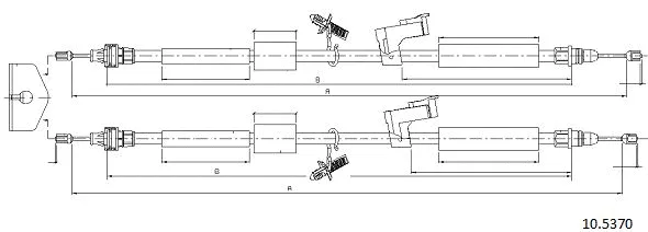 Cable Pull, parking brake (10.5370)