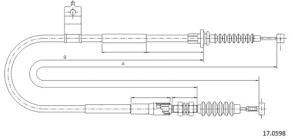 Cable Pull, parking brake (17.0598)