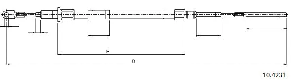 Cable Pull, parking brake (10.4231)