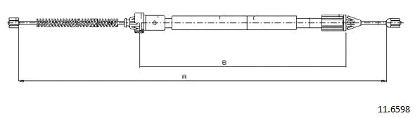 Cable Pull, parking brake (11.6598)