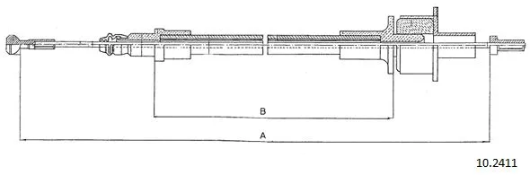 Cable Pull, clutch control (10.2411)