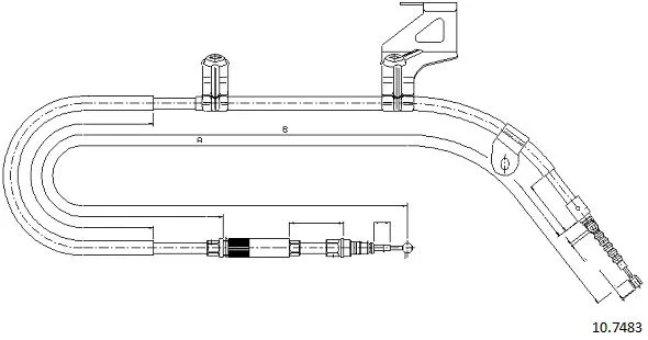 Cable Pull, parking brake (10.7483)