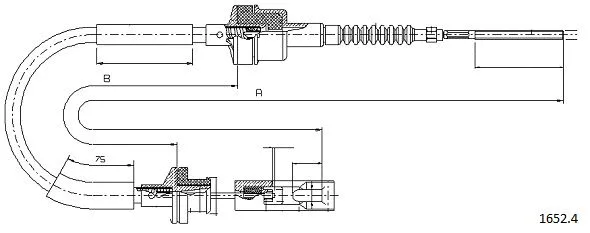 Cable Pull, clutch control (1652.4)