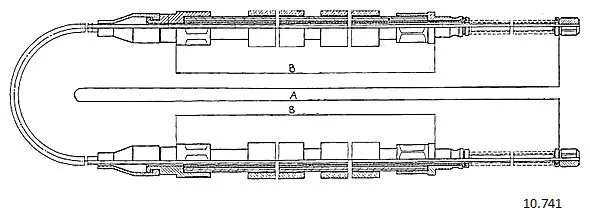 Cable Pull, parking brake (10.741)