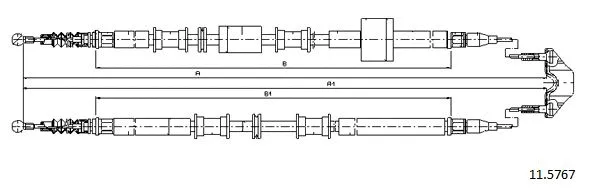 Cable Pull, parking brake (11.5767)
