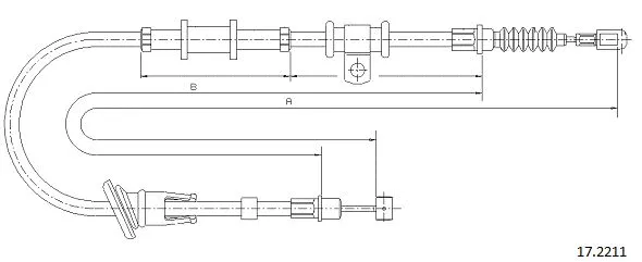 Cable Pull, parking brake (17.2211)