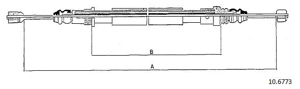 Cable Pull, parking brake (10.6773)