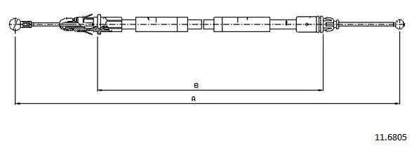 Cable Pull, parking brake (11.6805)