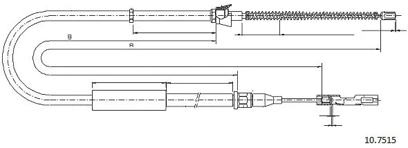 Cable Pull, parking brake (10.7515)