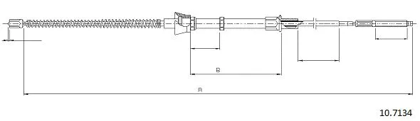 Cable Pull, parking brake (10.7134)