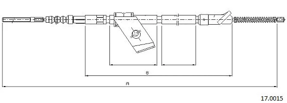 Cable Pull, parking brake (17.0015)