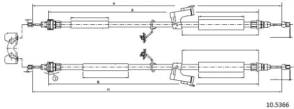 Cable Pull, parking brake (10.5366)