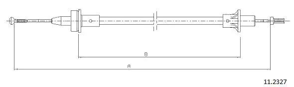 Cable Pull, clutch control (11.2327)