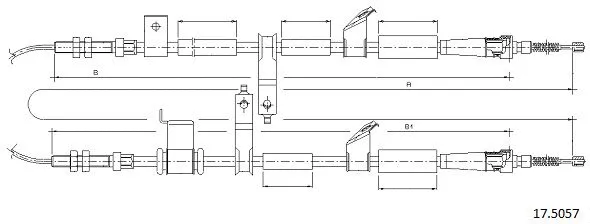 Cable Pull, parking brake (17.5057)