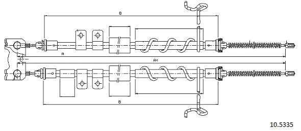 Cable Pull, parking brake (10.5335)