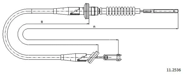 Cable Pull, clutch control (11.2536)