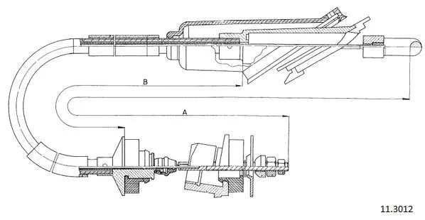 Cable Pull, clutch control (11.3012)