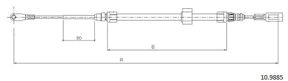 Cable Pull, parking brake (10.9885)