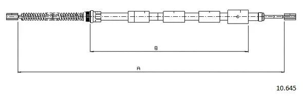 Cable Pull, parking brake (10.645)